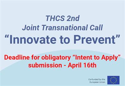 THCS launches its second Joint Transnational Call “Innovate to Prevent”